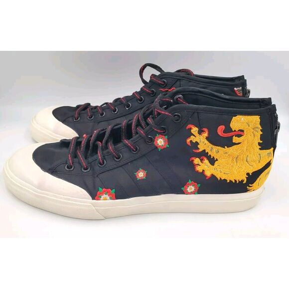 Adidas Matchcourt Mid Footpatrol x Juice CM7877 Dragon Embroidered Sz 11 - Picture 2 of 16
